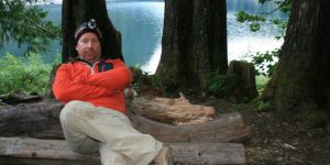 Dan is actually relaxed at Lower Lena Lake..