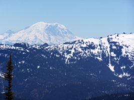 Mount Rainier, in the distance