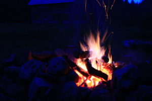 Such a happy and rare occasion to have a campfire going...