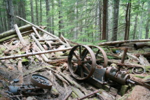 Abandoned mining equipment, along the Skagit Queen Creek.
