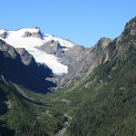 Mt. Tom, with White Glacier, with Glacier Creek running through the valley