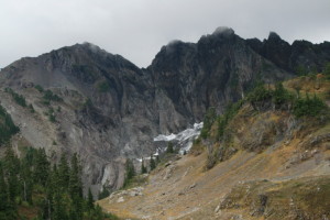 View of Mt. Duckabush, after just cresting O'Neil Pass, heading towards Marmot Lake
