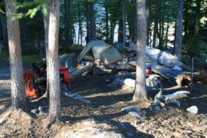 Campsite at Sunset Lake