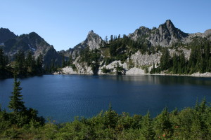 Gem Lake, with Kaleetan Peak in the middle distance.