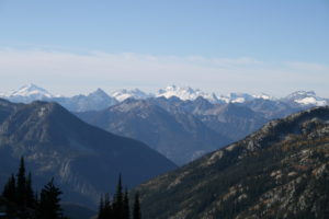 Distant glaciated peaks in the Glacier Peaks Wilderness