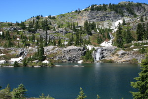 Waterfalls on Lila Lake