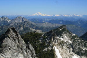 View from top of Granite Mt. Looking towards Glacier Peak