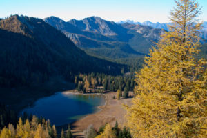 From the pass, you could look down into the Boiling Lake basin, large park like meadows surround this shallow lake, and in the far distance, across hidden Lake Chelan, you can see the peaks of Glacier Peak Wilderness.