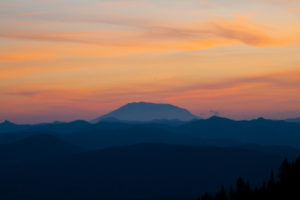 Pretty sunset over Mt. St. Helens