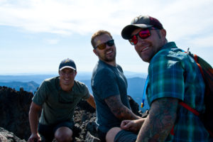 Hero shot from atop Gilbert Peak, Joe, Blair and Kipp